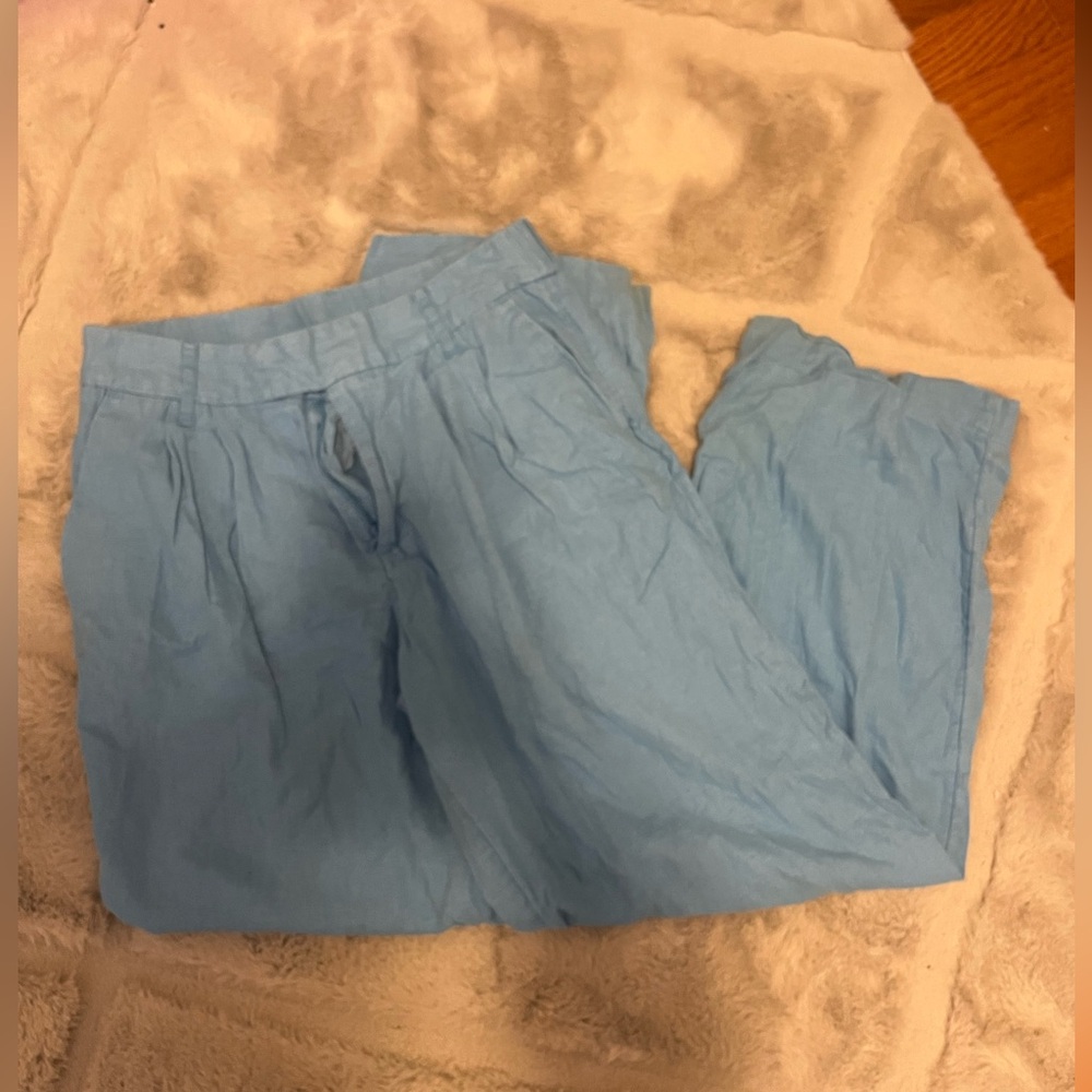 Blue wide leg trousers